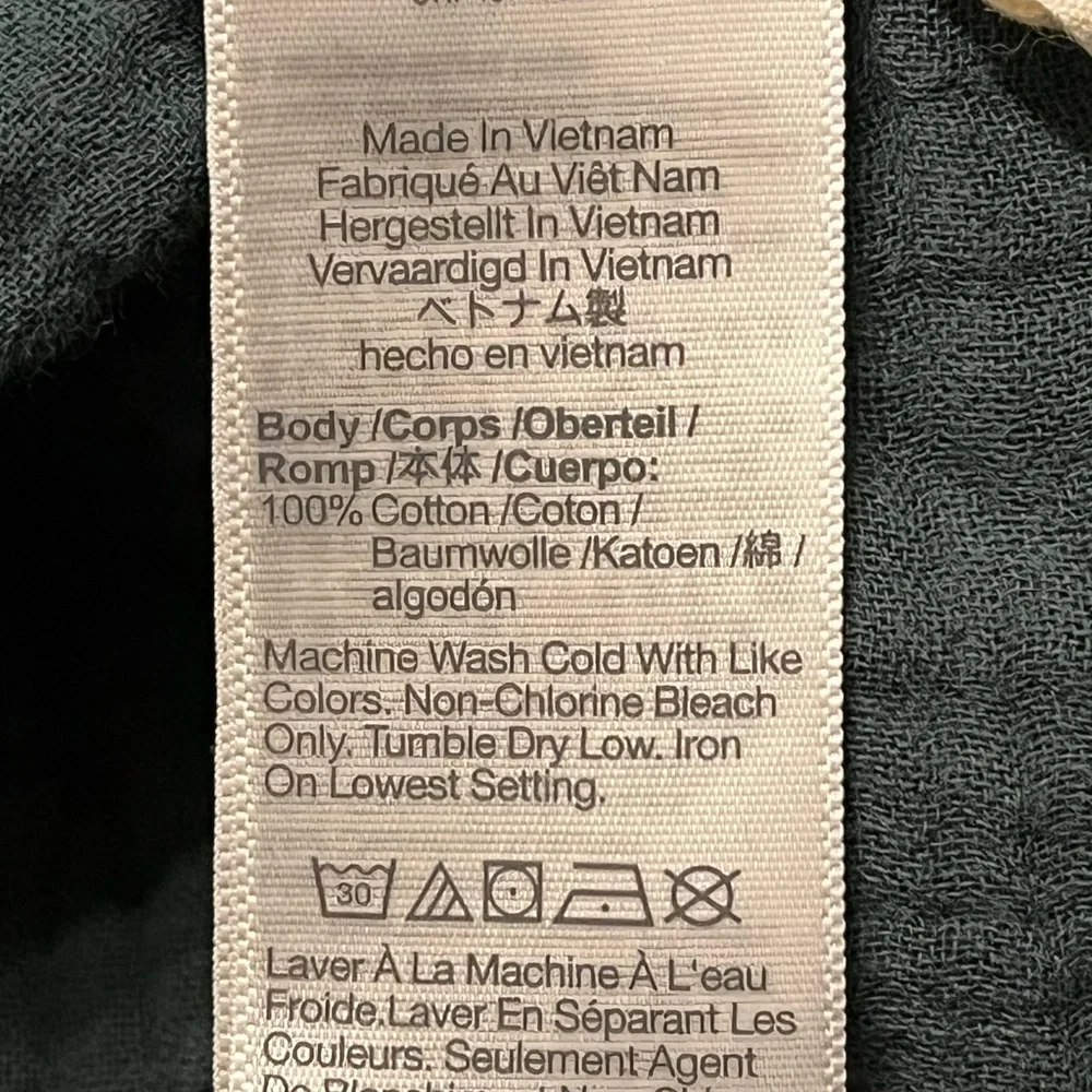 Madewell Dark Green Button-Up Blouse - Picture 10 of 10